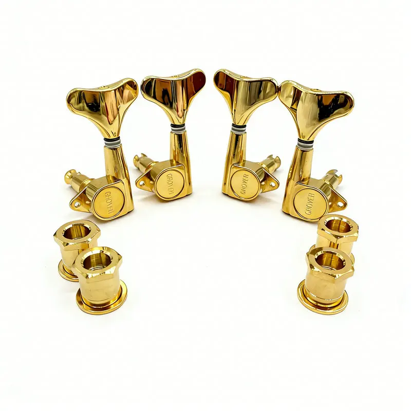 Genuine and Original Grover Machine Heads 4 or 5 String Bass Tuner Keys Golden  One Set Made in Taiwan China PW