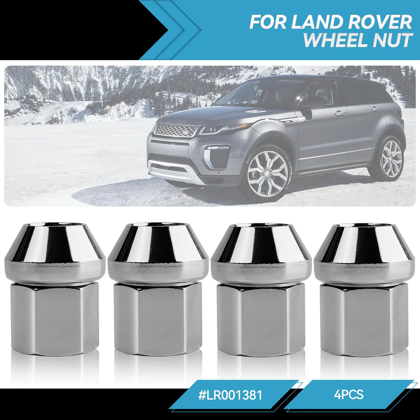 OE# LR001381 Car Land Rover Discovery Sport Freelander Range Rover Evoque Velar Car Wheel Nuts Alloy 4 PCS/SET Car Accessories