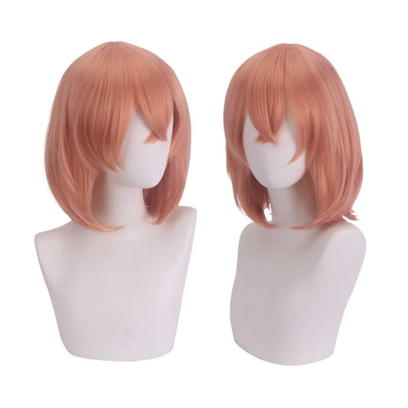 Tokyo Swastika Avenger Rebirth Way Hikari Hinata Anime Cosplay Peruca Rosa Laranja Cabelo Curto