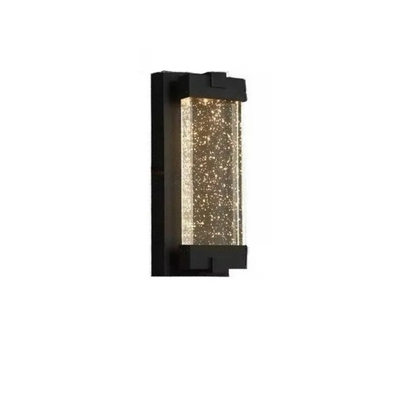 IP65 Waterproof Modern Crystal LED Wall Lamp For Outdoor Balcony Corridor Villa Courtyard Porch Entrance And Garden Decor