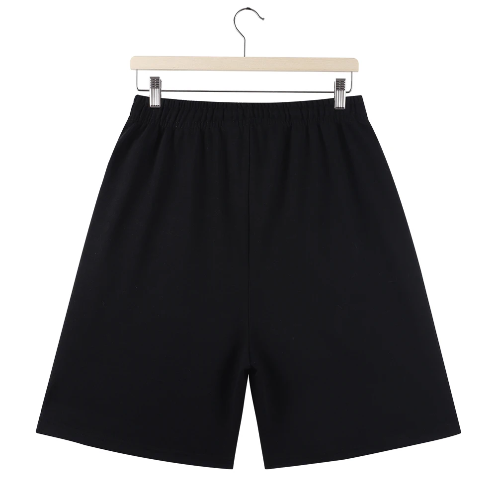 Womens Solid Oversized Pants Summer Jogging Gym Five Pair Shorts Casual High waisted Drawstring Basic Straight Woman Sportswear