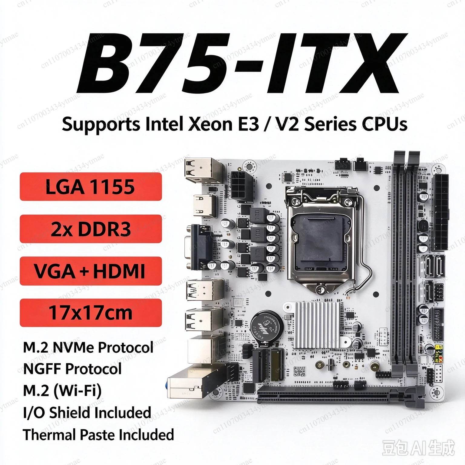 B75 B85 H310 H510 H61S H81S Mini ITX Desktop Motherboard With M.2 Slot