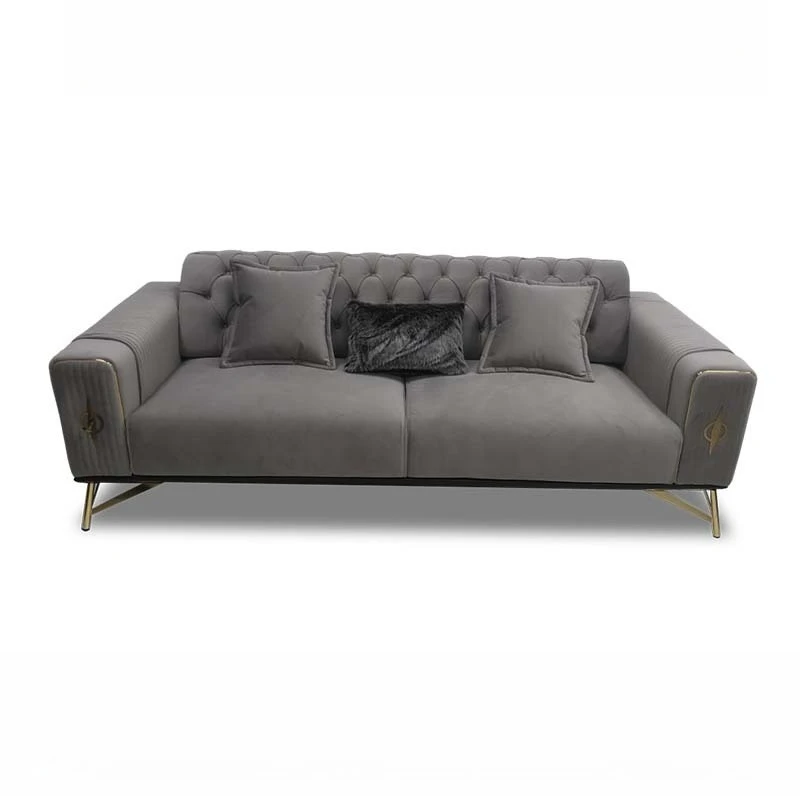 

Italian minimalist sofa light luxury living room villa large apartment fabric straight row sofa combination furniture Foshan man