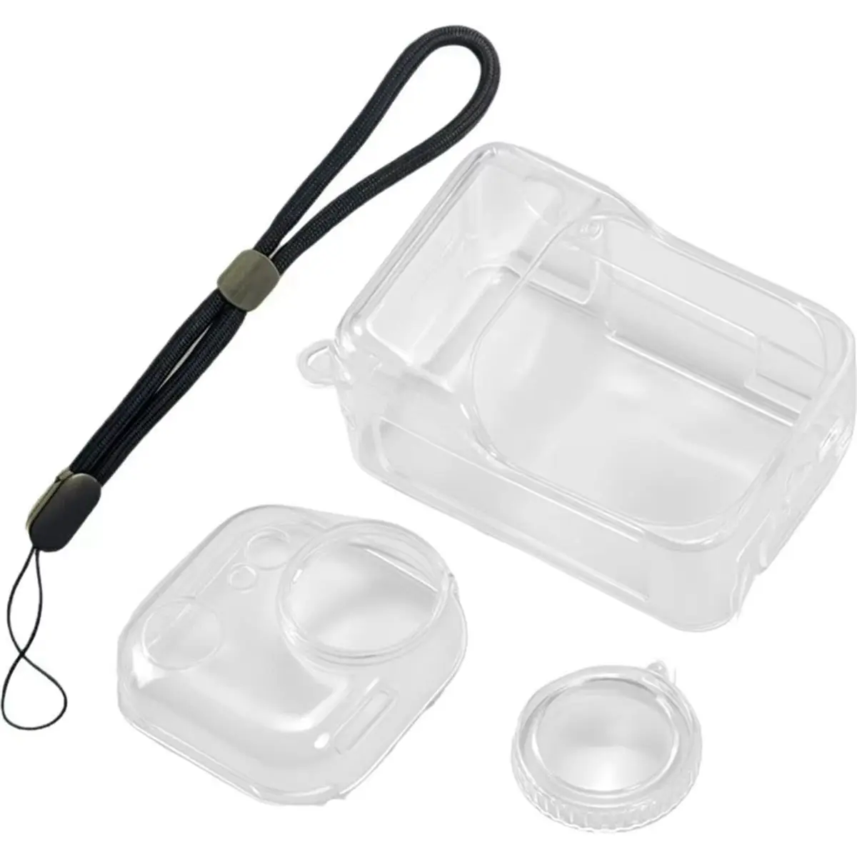 A64I Camera Case for GO Ultra,Shockproof Anti-Slip Silicone Protective Cover with Lens Cap,Action Camera Accessories