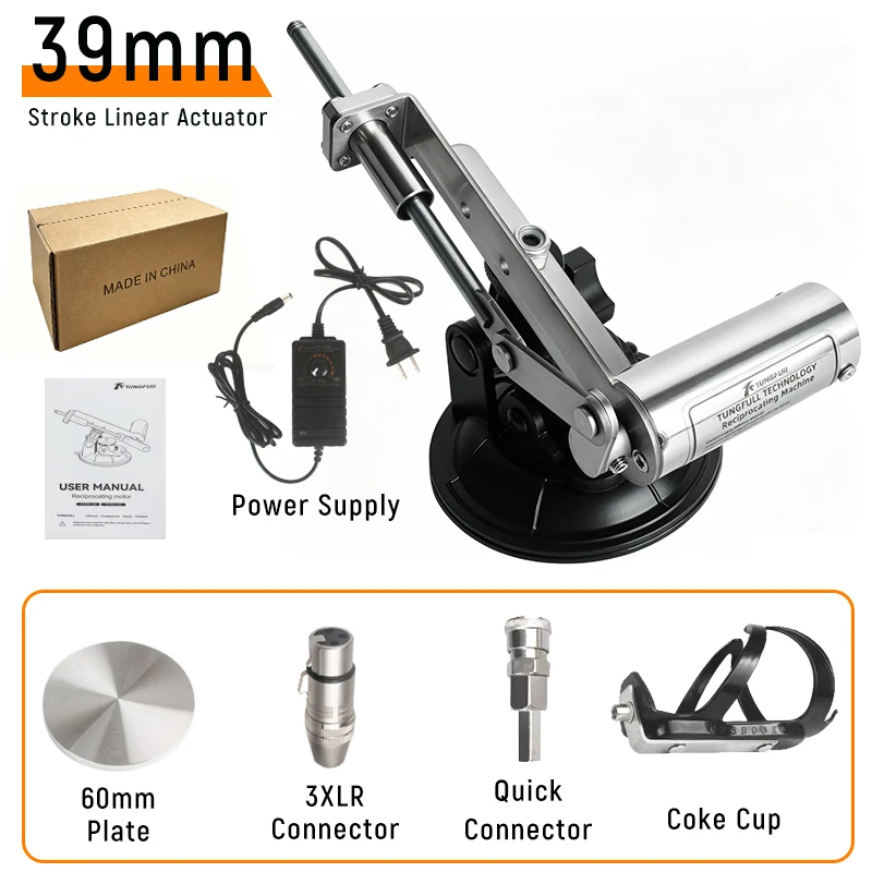 TUNGFULL Mini Linear Actuator 24V Electric Reciprocating Motion Actuator 39mm Stroke for Home Automation And DIY Projects