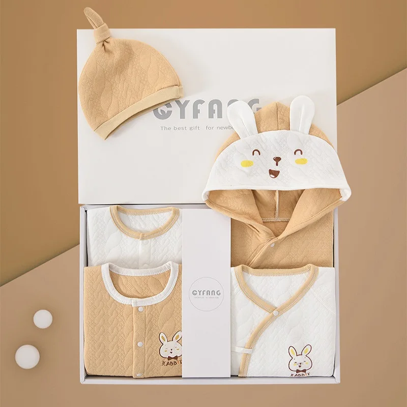 0-6 Months Newborn Girl Clothes Sets Pure Cotton Gift Box Package Infant Baby Boy Clothes Suit Toddler Girls Costume Outfits