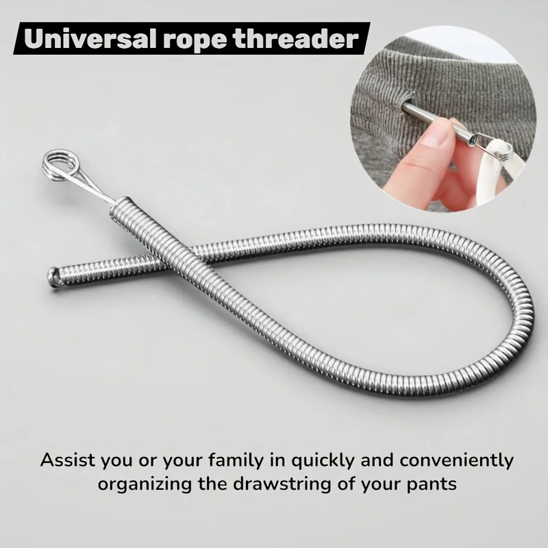 

1pc of Spring Wire Threader Tool Bendable Needle Stringer Craft Repair Effortless Lacing with Stainless Steel Tip Non-Medical Device for Elderly Vision Aid And Random Postcard