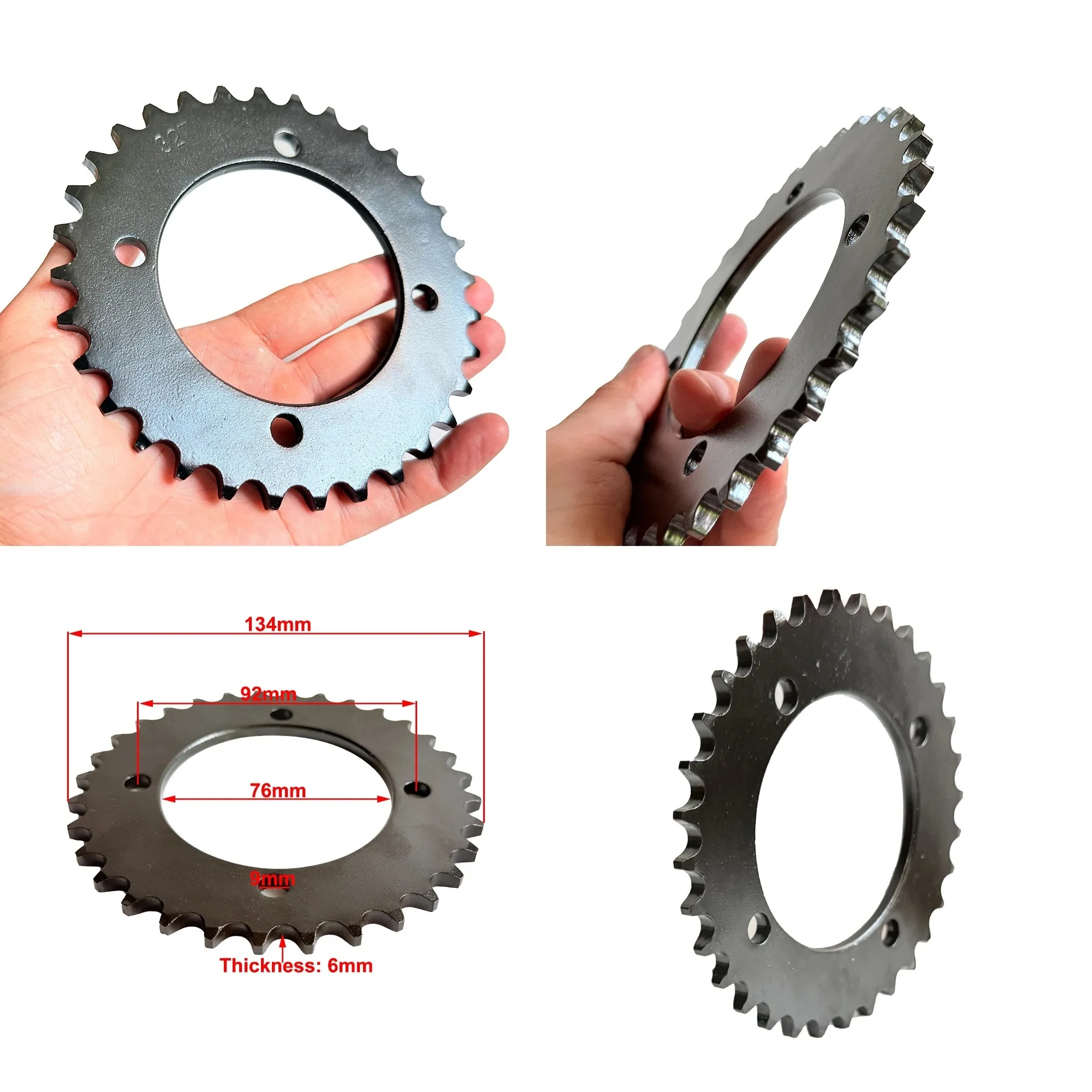 420 Chains 32 Teeth Motorcycle Chain Sprockets 32T Rear Sprocket Cog for 110cc 125cc 140cc Dirt Pit Bike Parts