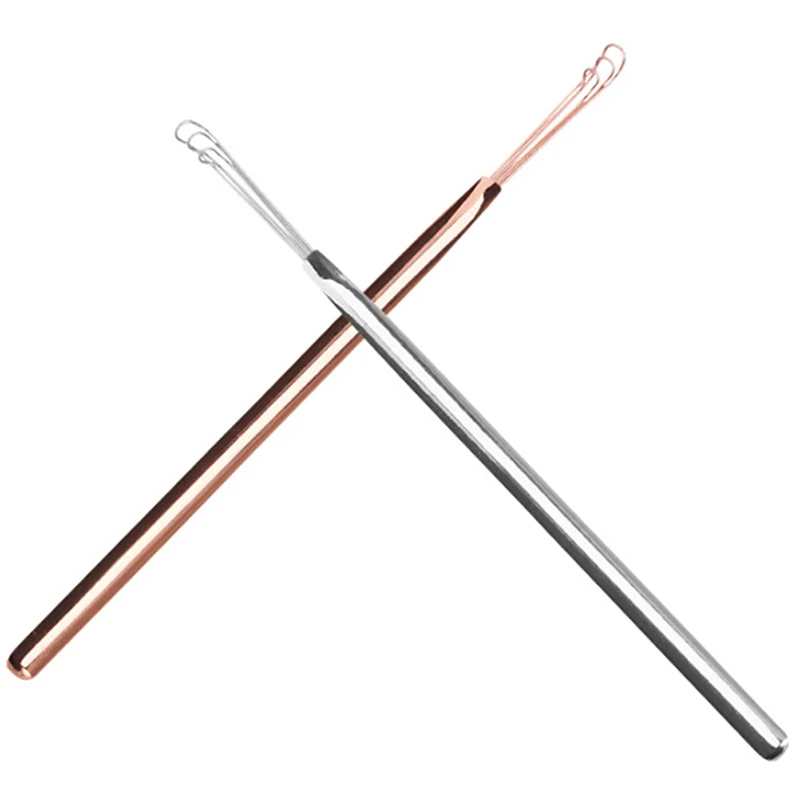 Limpiador de oreja de acero inoxidable para el cuidado de la salud, herramienta portátil de limpieza de oreja, cureta de excavación, cuchara de oreja
