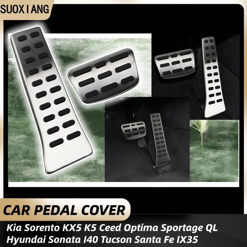 

Car Pedal Cover for Kia Sorento KX5 K5 Ceed Optima Sportage QL for Hyundai Sonata I40 Tucson Santa Fe IX35 Gas Brake Pedal Cover
