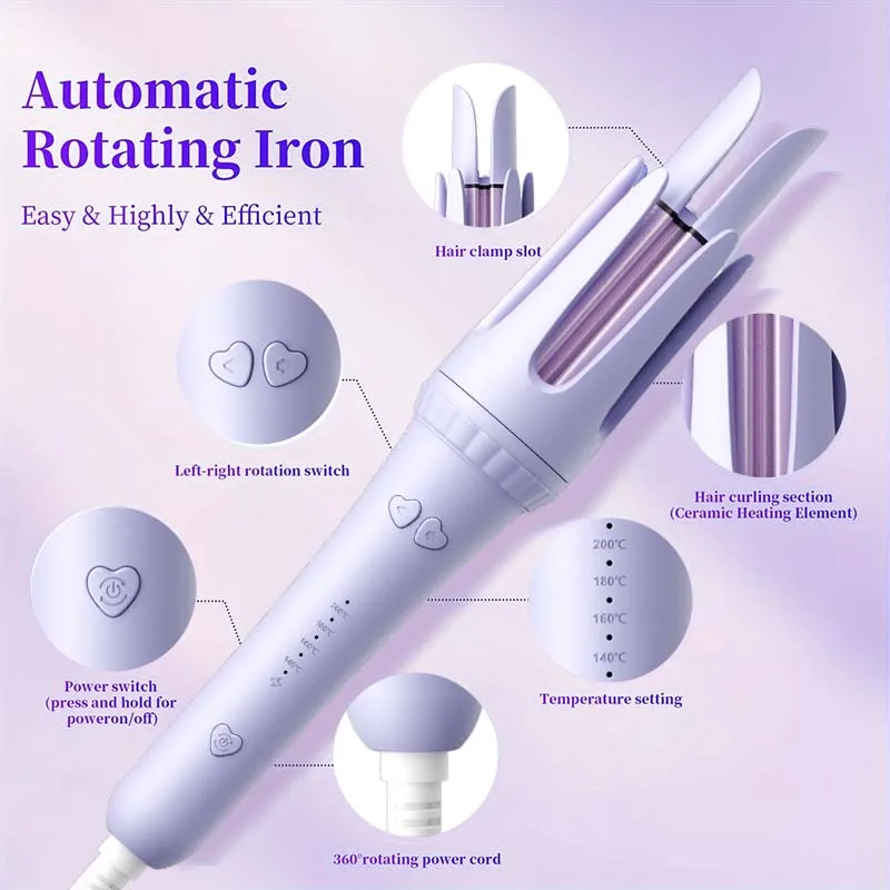 Automatic Hair Curler 32MM Auto Rotating Ceramic Hair Roller Professional Curling Iron Curling Wand Hair Waver