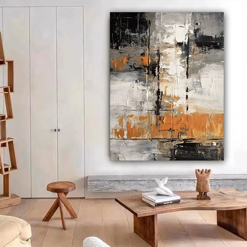 

Abstract Oil Painting 100% Hand Drawn Unique Original Wall Art for Home Living Room Decorative Interior Aesthetics