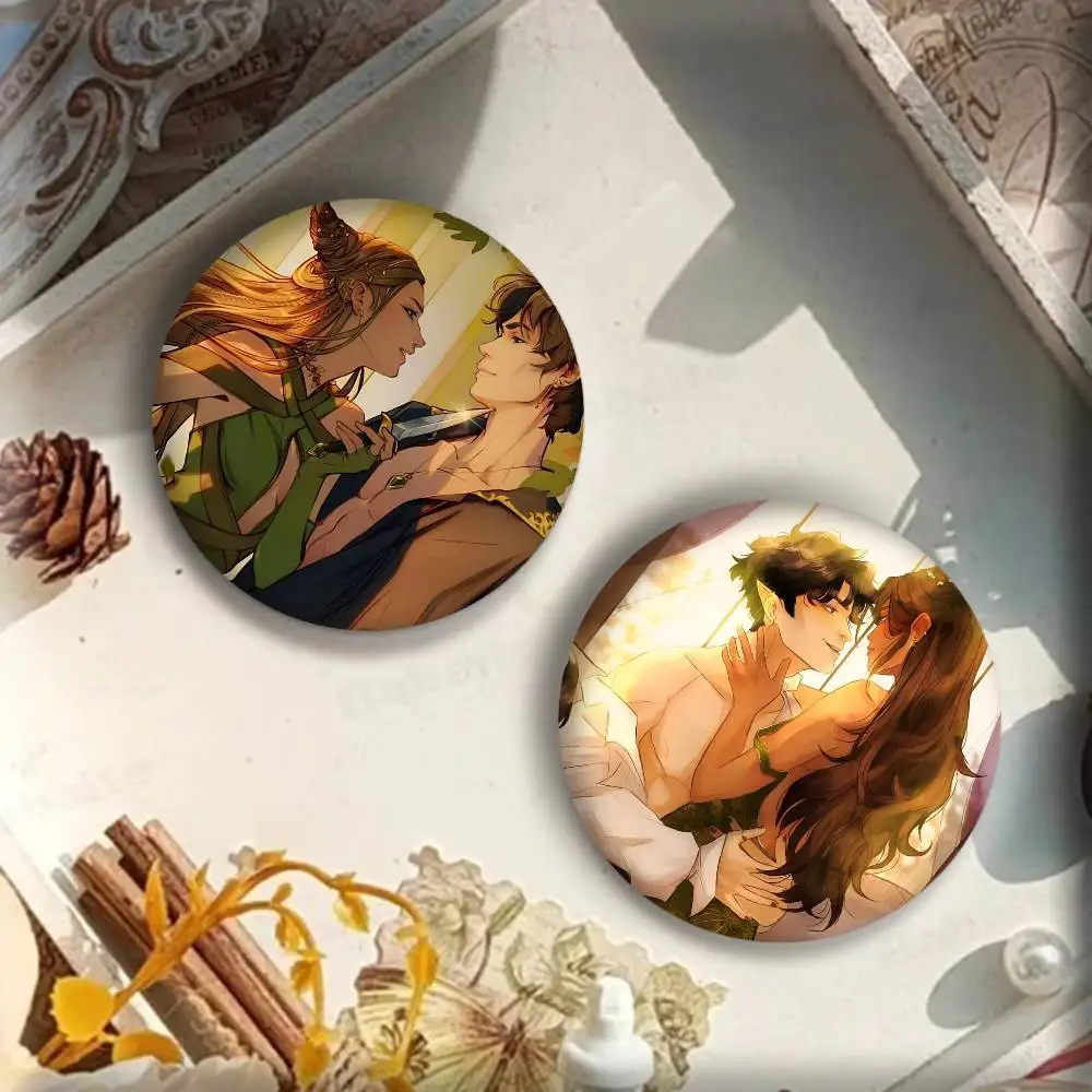 روايات الخيال القاسية P-Prince J-Jude وCardan شارات شارة ليزر مستديرة الكرتون بروش الملابس ظهره اكسسوارات التلبيب