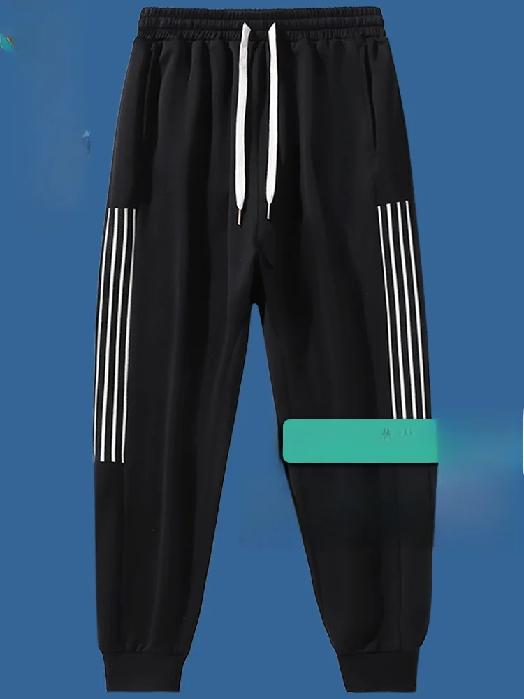 

plus Size Fce Lined Dstring Men's Sport Pants Breathable Loose Fit All Seasons plus Size Clothing Casual Trousers