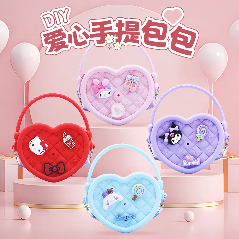 

Sanrio новая сумка через плечо милая Hello Kitty Kuromi Cinamoroll Love сумка Kawaii My Meldoy кошелек для монет для девочек