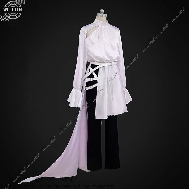 لوكا تأثيري أنيمي الغريبة المرحلة زي شعر مستعار يتوهم ملابس الحفلات الذيل دعوى هالوين كرنفال الزي الرسمي تشغل قلبي رجل