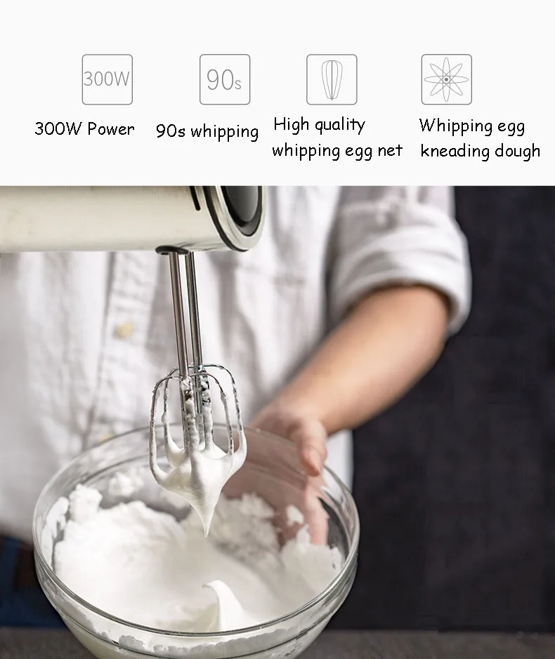Бытовой блендер, ручной электрический взбиватель для крема, пенообразователь для яиц, машина для выпечки тортов «сделай сам»