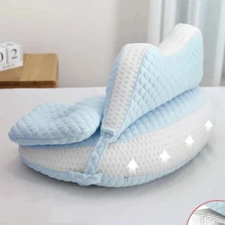 Solid Color Splicing Baby Nursing Pillow Multifunction Pregnant Mother Waist Protect Pillow Newborn Soft Breathable Sleep Pillow