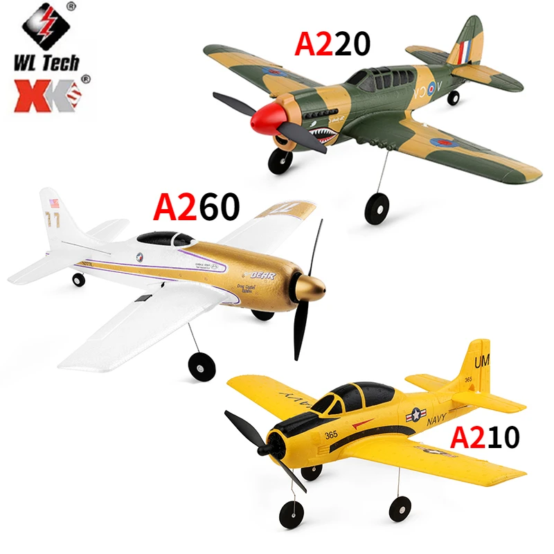 

WLtoys A220 A210 A260 2.4G 4Ch 6G/3D Stunt Plane Six Axis RC Fighter RC Airplane Electric Glider Unmanned Aircraft Outdoor Toy