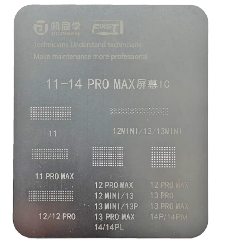 Newest FIXST 4PCS IP11-14 Series Screen IC BGA Reballing Stencil Template For Replace The IC To Solve The Pop-up Issue