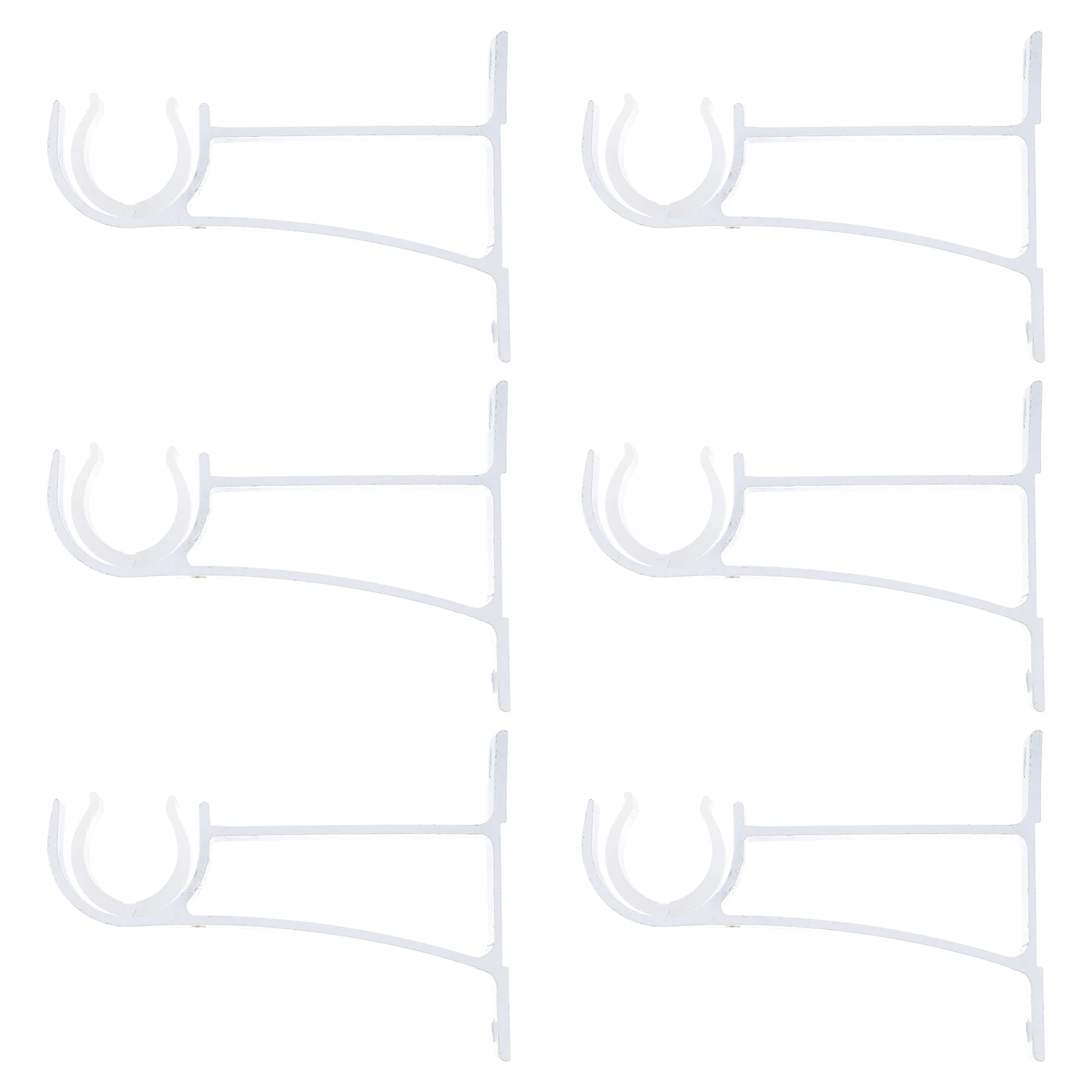 

1 set Curtain Rod Bracket Single Heavy Duty Mounting Holder Aluminum Smooth Finish Easy Install For Home Office Plastic