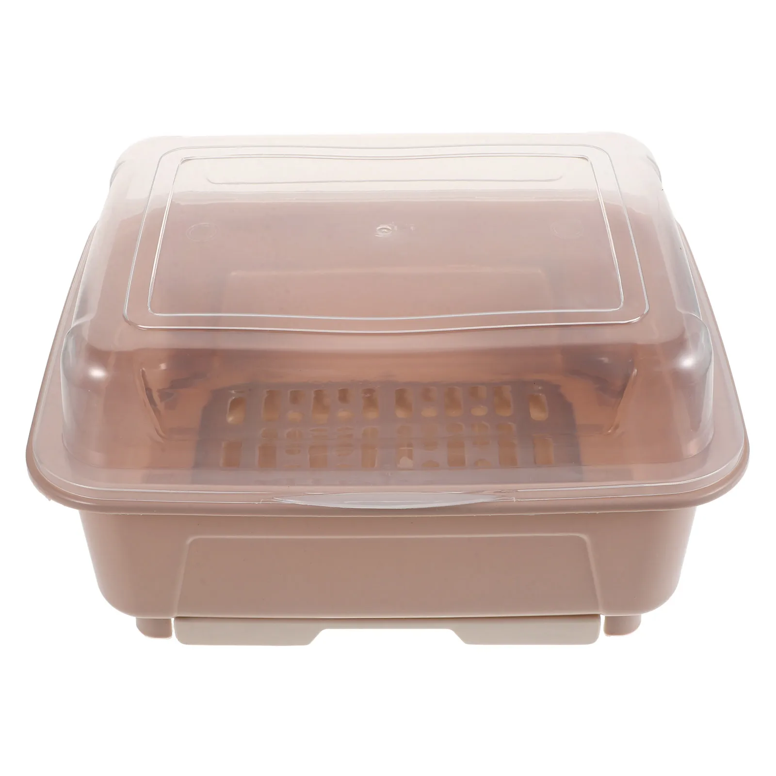 

Household Dish Drying Rack Transparent Lid Kitchen Tableware Holder Countertop Organizer Drying Rack for Plates Bowls