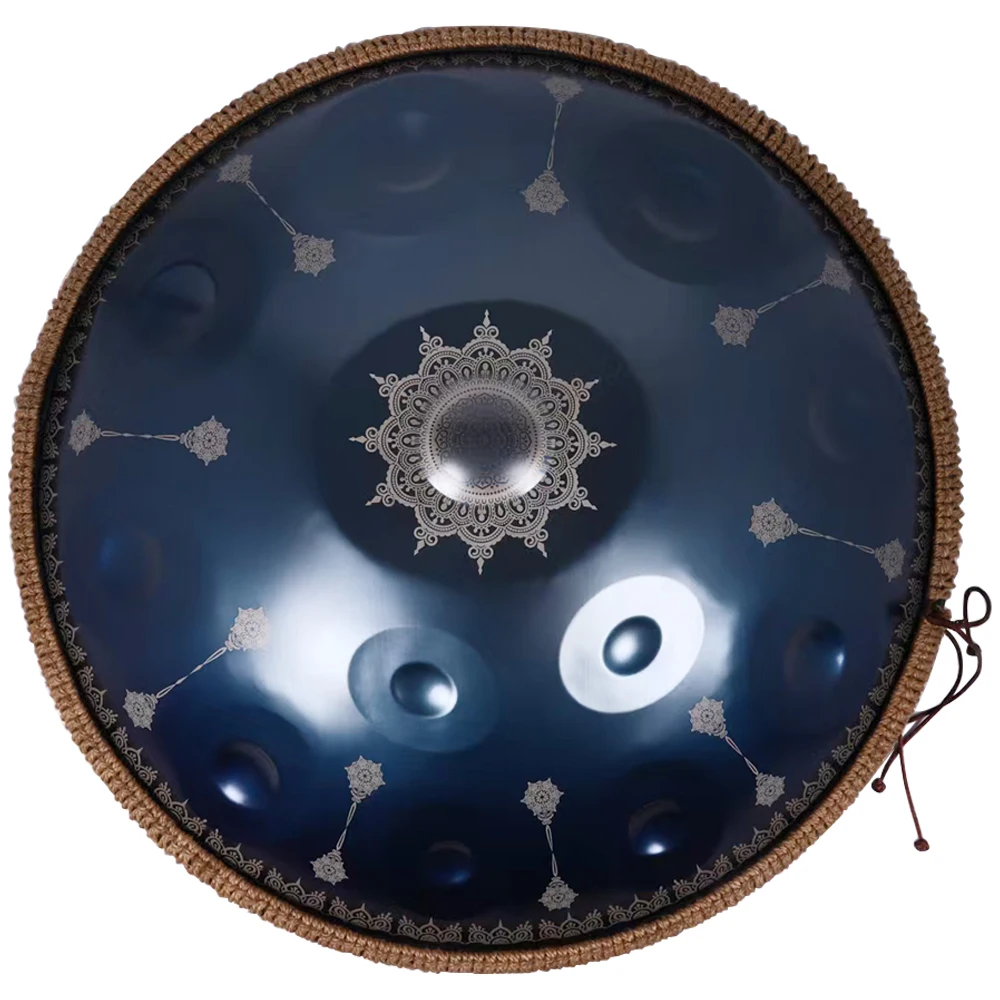 22 inch 9/10/12 notes Carve blue Steel Tongue Handpan Drum 440/432hz Music Percussion Instrument Yoga Meditation Birthday Gift