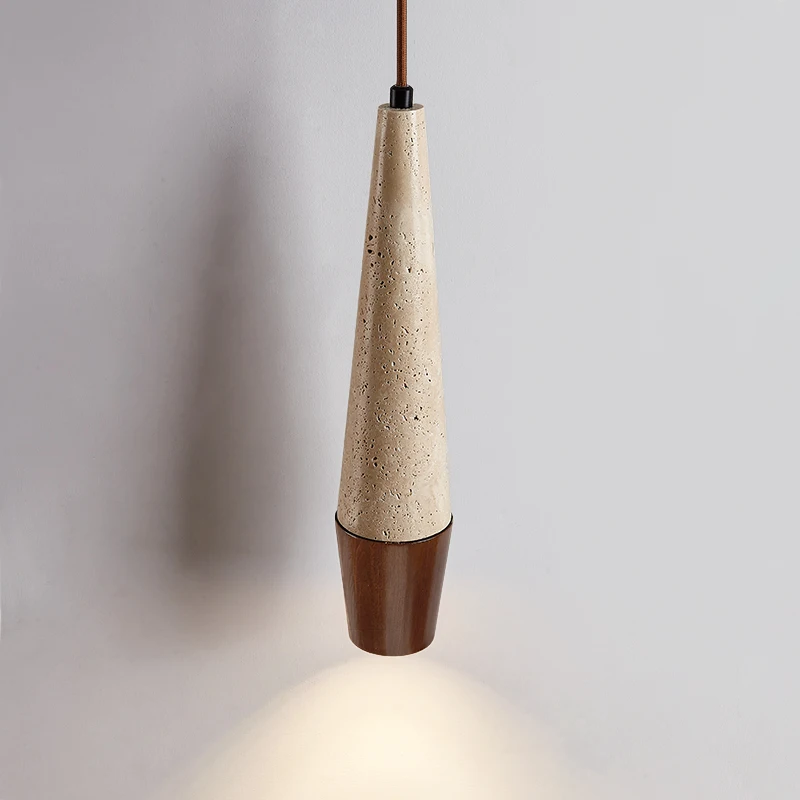 Vintage style bedroom bedside stone and glass LED chandelier with warm light, suitable for restaurant and bar lighting