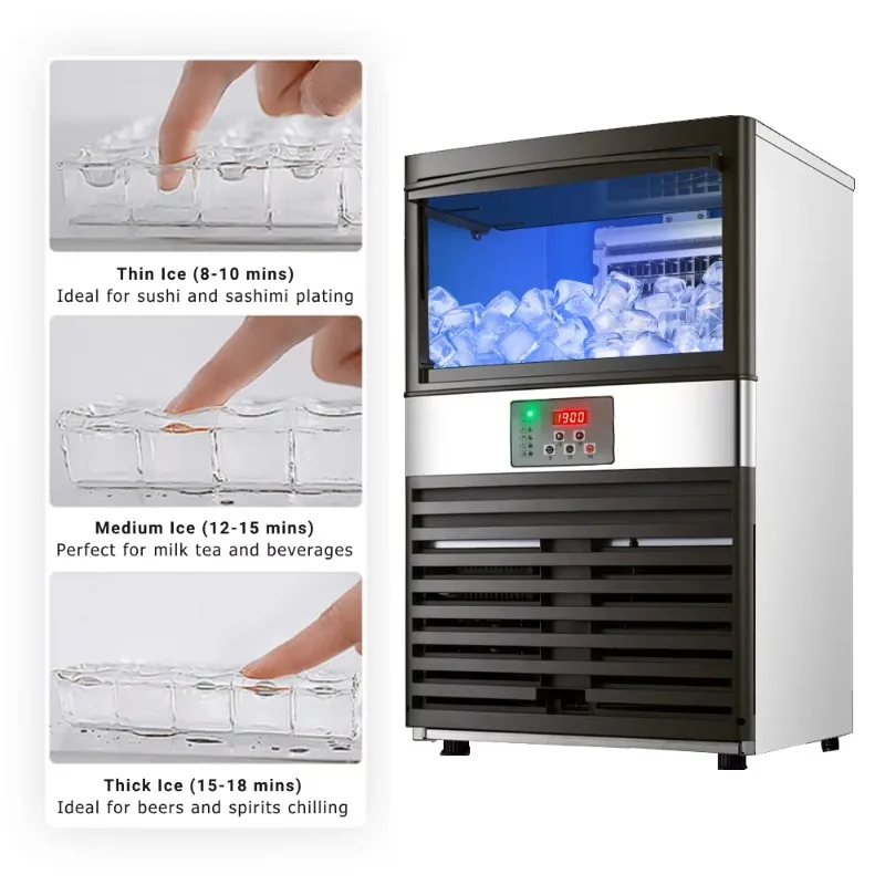 FOODLINE Low Running Cost Ice Maker Silent Compressor 24 Hours Continuous Ice Making for Beverage Shop