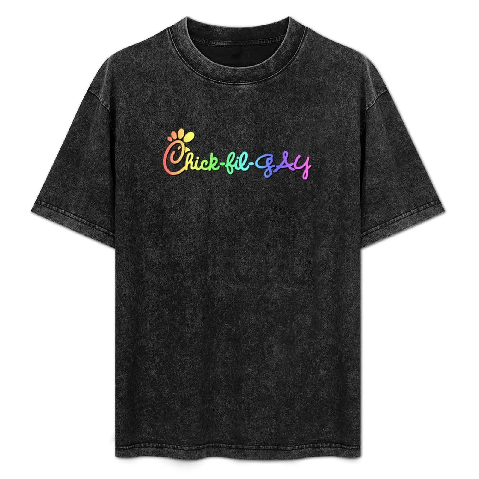 Pastel Chick-fil-GAY T-Shirt Basic Daily Outfit Short Sleeve Tee