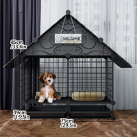 Dog cage Small dog Villa with toilet separation puppy Pomeranian teddy kennel pet fence inside