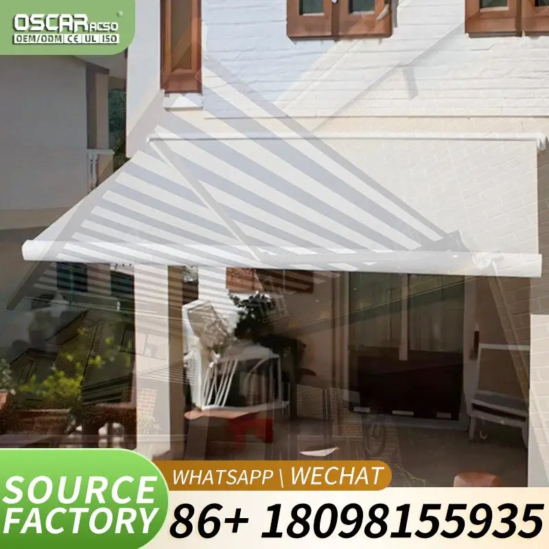Retractable Folding Canopy Motorized Waterproof Shades for Courtyard Supply for Outdoor Spaces in Backyards and Gardens Retracta