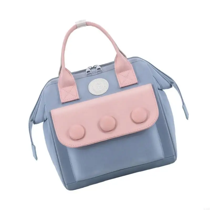 

L38E Trend Oxford Cloth Diaper Bag with Ample Storage Large Capacity Mom Bag for Fashionable mother & Various Occasion