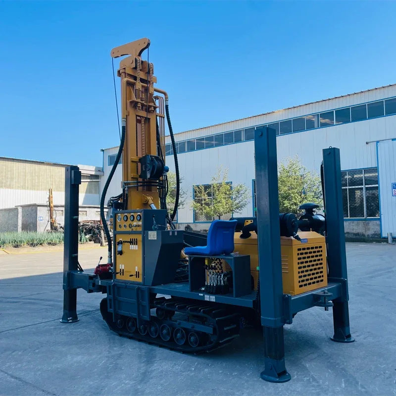 Cheap Philippines Factory Crawler Mounted Hydraulic Water Well Drilling Rig Machine For Water Wells 200m