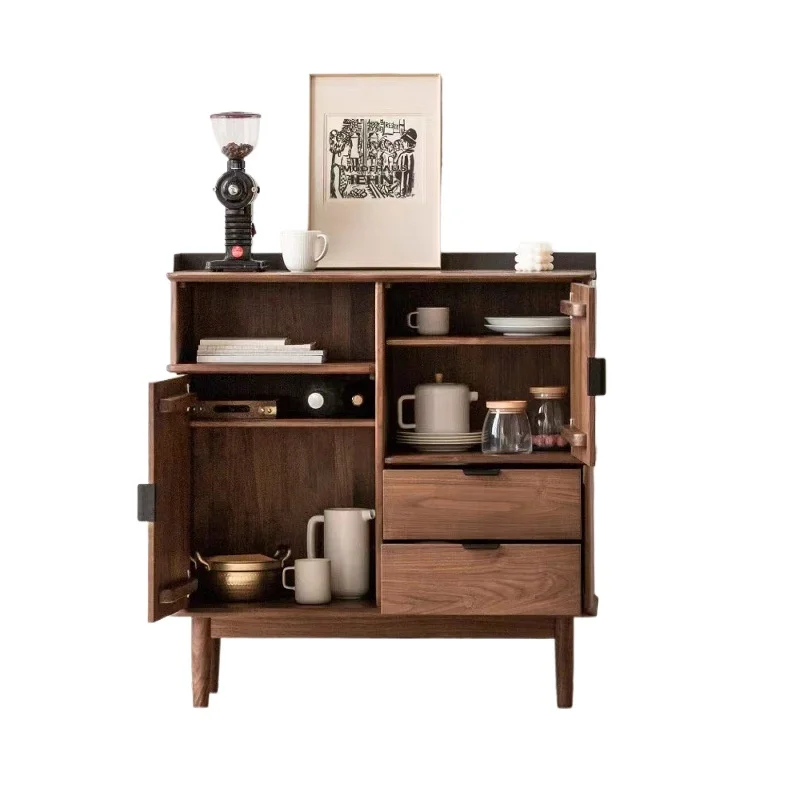 

Североамериканский боковой шкаф из черного ореха, скандинавский дуб вишни, светлый роскошный чайный шкаф, современный