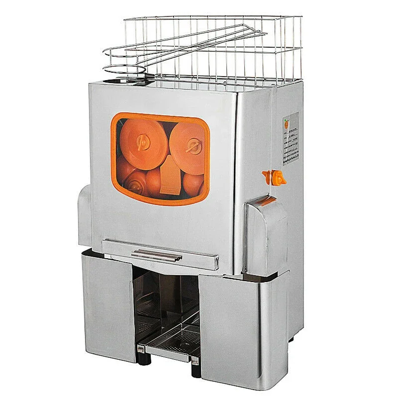 Espremedor elétrico fresco para equipamentos de processamento de frutas e vegetais, pequeno, comercial, aço inoxidável, 200E-2