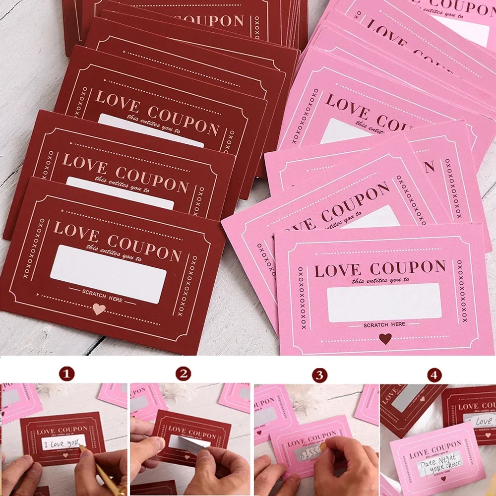 

DIY Card Scratch Valentines Day Cards 20PCS Wedding Anniversary Greeting Cards Creative Birthday Gift 축하 카드 Greeting Карточки