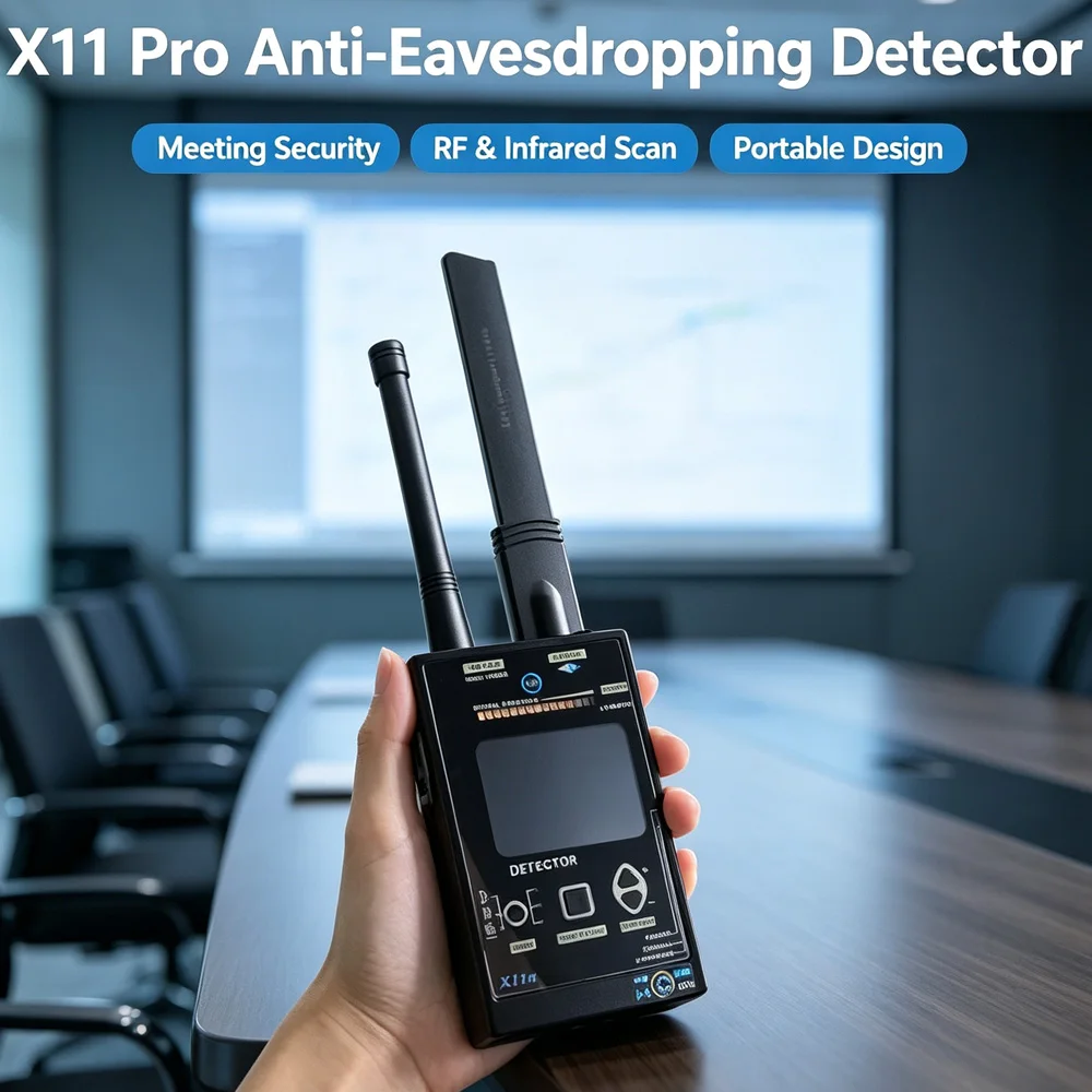 1MHz-12GHz Anti spy RF Detector Hidden Camera Triple Alert System Ai Smart Auto-Search GPS Tracker Hacking Gadgets Detection