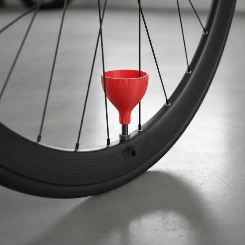 Bicycle Tubeless Tire Sealant Injector Funnel Leak Resistant Portable for Outdoor Riding Emergency Mountain Bike Repair