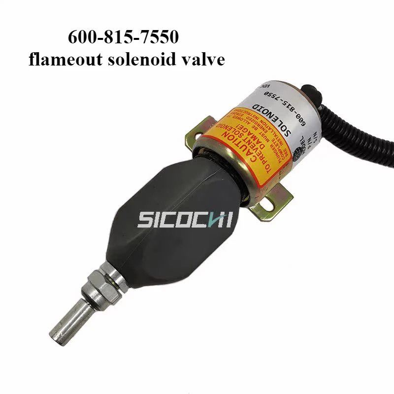 600-815-7550 flameout solenoid valve suitable for PC356-7 excavator accessories high-quality solenoid valve