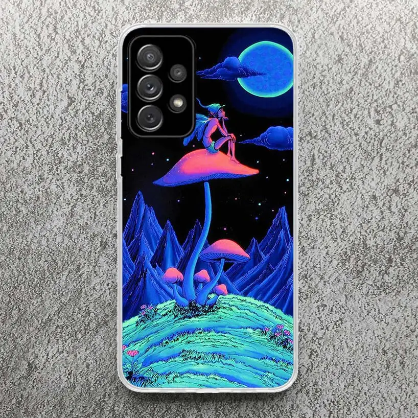 Weird Mushroom Psychedelic Phone Case for Samsung Galaxy A14 A54 A15 A55 A13 A53 A12 A52 A25 A35 A24 A34 A23 A33 A22 A32 A04S A0