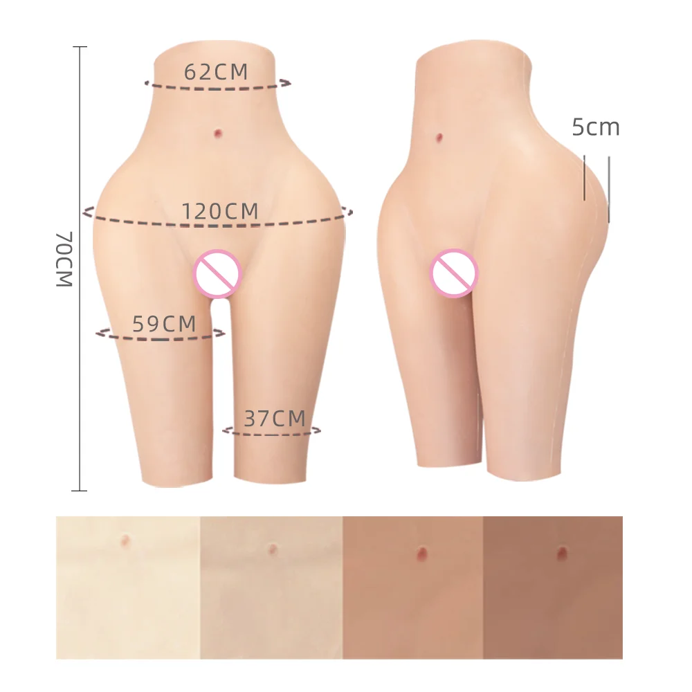 YUERUGOU Silicone Enhancing Hip Pant Fake Vagina Crossdresser Hip Ehancer Underwear Buttock Lift Shemale Transgender Drag Queen