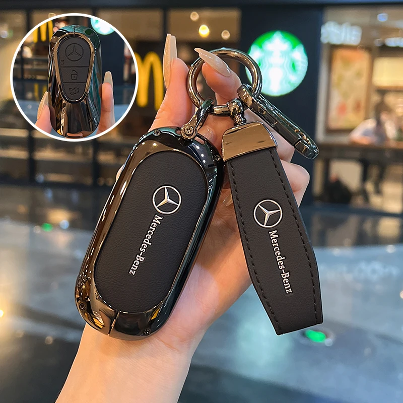 TPU Key Case Cover Car Accessories Fob Protector for Mercedes Benz S400L S450/S500 MaybachS480 Keychain Holder Keyring Shell