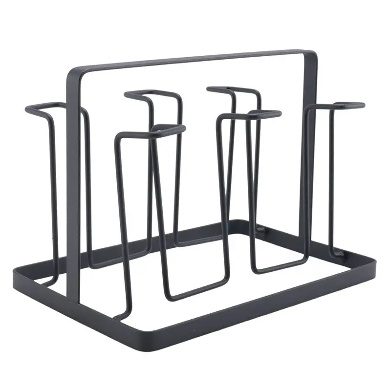 

A04G-6 Glass Cups Stand Holder Drying Shelf Kitchen Water Cup Rack Home Hanging Drainer Storage Rack Accessories