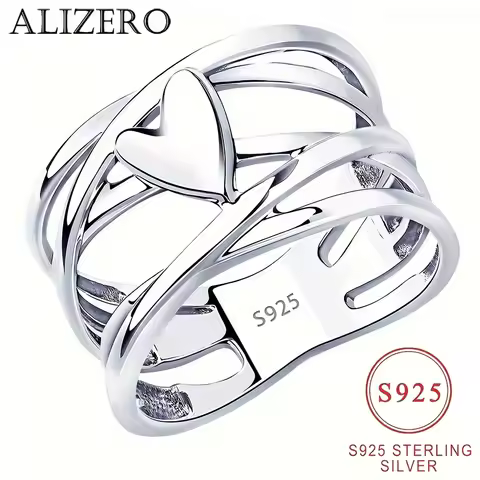 Chic French Style 925 Sterling Silver Heart-Shaped Ring Unique Design Women's Fashion Jewelry Perfect for Everyday Accessories