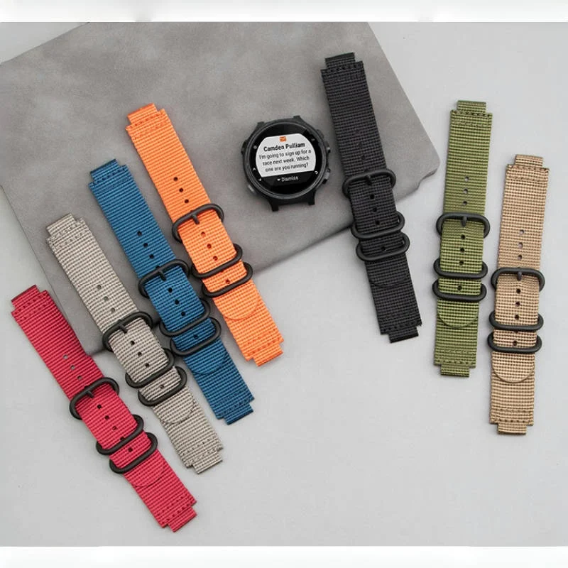النايلون حزام (استيك) ساعة ل Garmin Forerunner 220 230 235 620 630 735XT النايلون حزام سوار ساعة ذكية حزام الساعات اكسسوارات #4