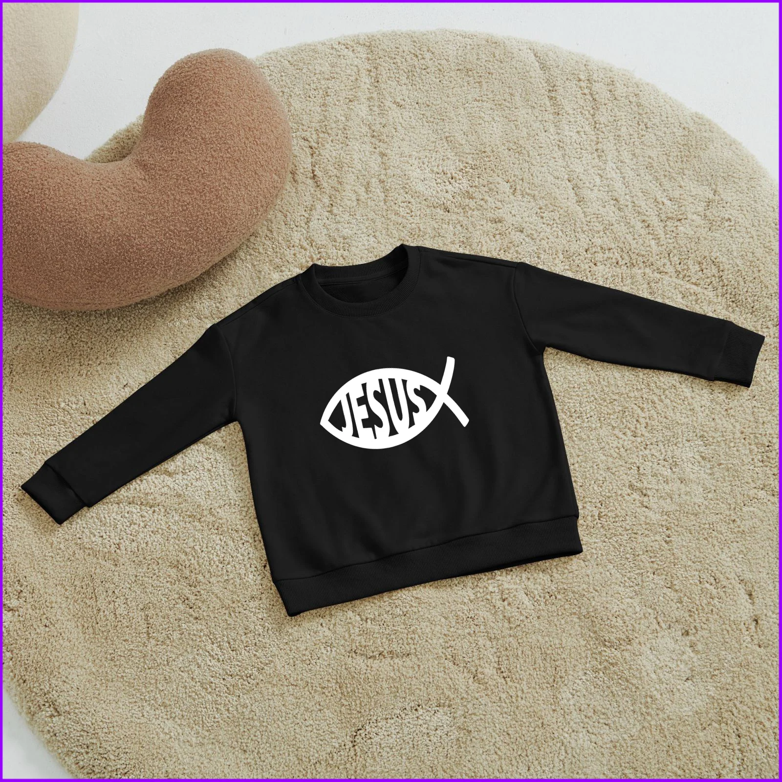 Jesus Fish Fishing Christian Faith Jesus God Sjc53b Kids Boys Girls Hoodies Sweatshirts Tops Teen Clothes Rainbow Friends High N