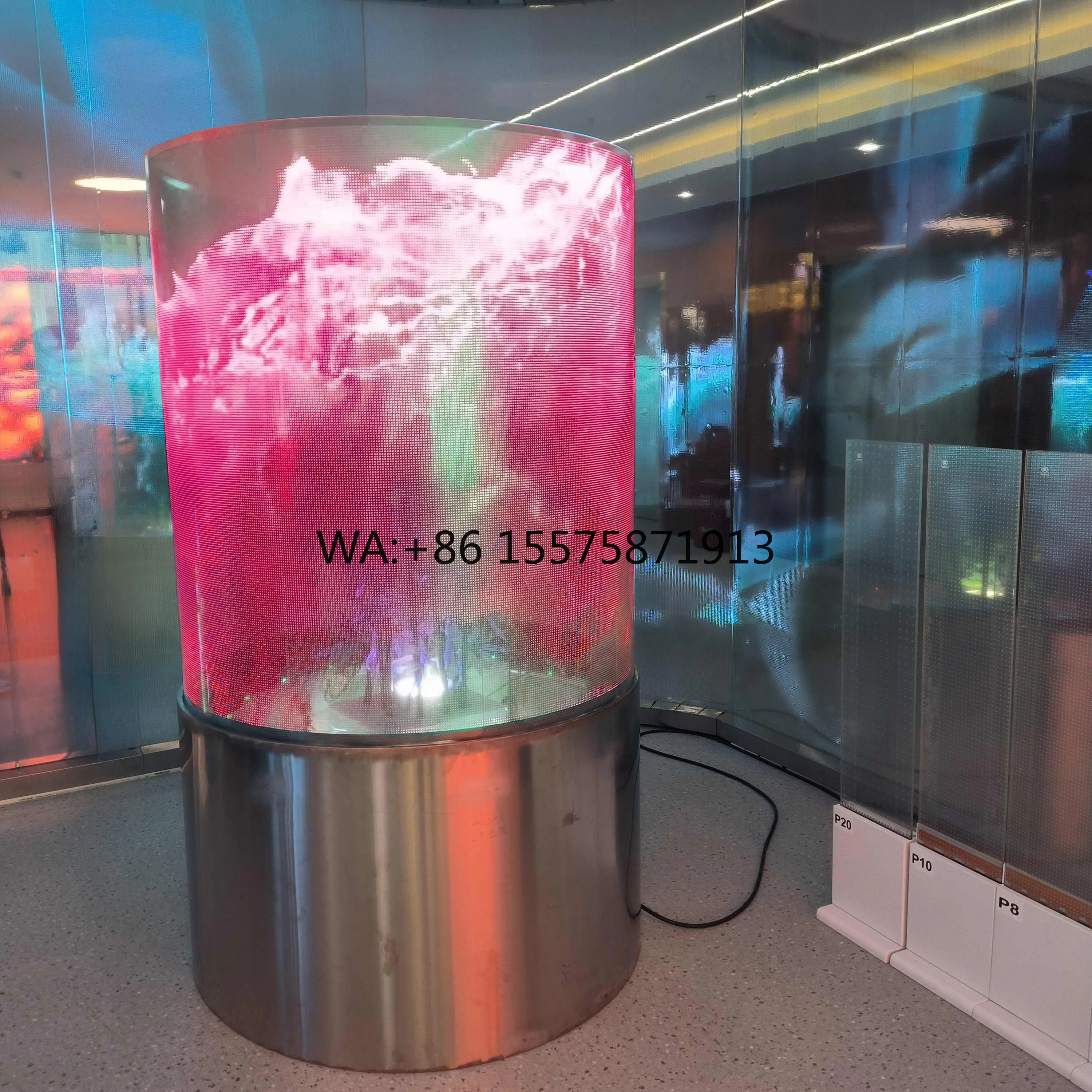 

Customizable 2025 Manufacturer Hot Sale Cheap Price Customize Full Color Transparent Flexible Led Display