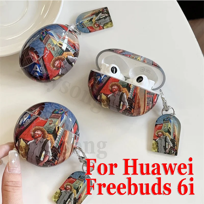 Retro Van Gogh Cover for Huawei Freebuds 6i Case Earphone SE2 Cover Free Buds 4 Freebuds 5i Free Buds 5 Cover Funda