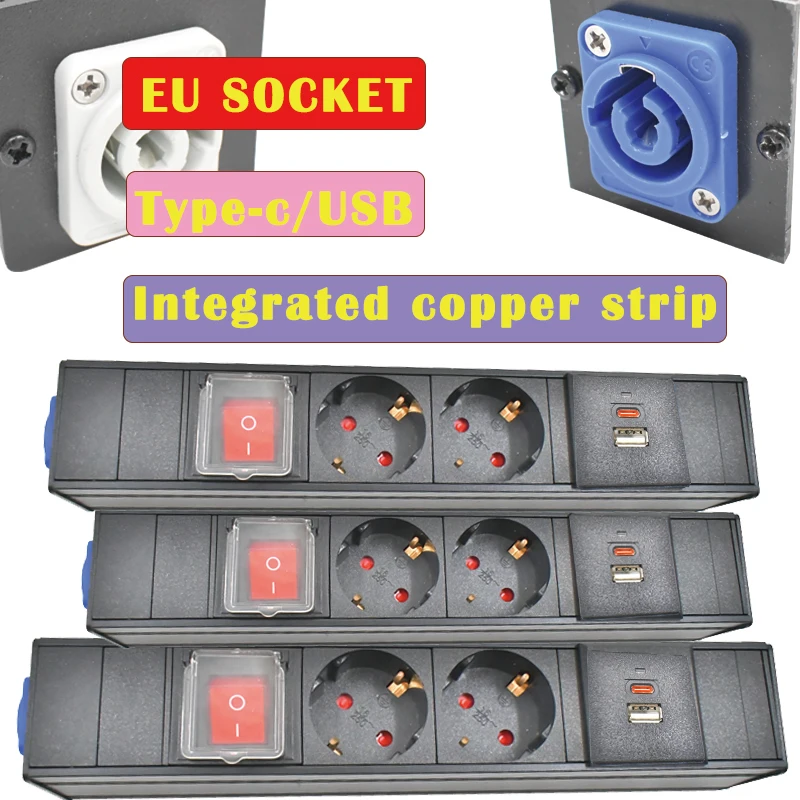 

Корпус из алюминиевого сплава, удлинитель PDU, розетка европейского стандарта, стойка для сетевого шкафа с двойным переключателем типа C/USB, беспроводное управление